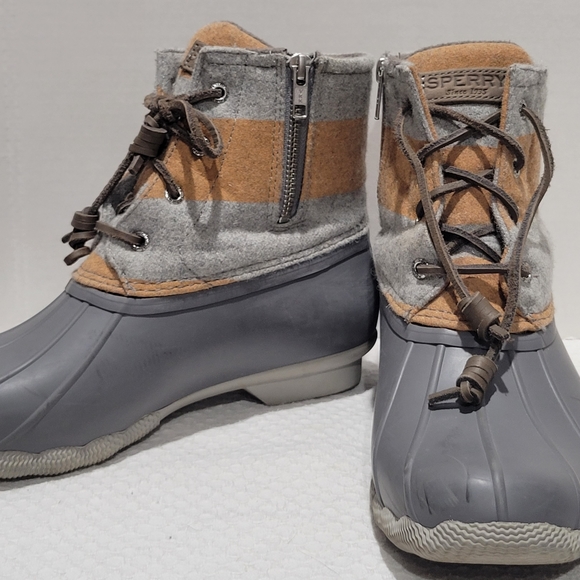 Sperry Top sider  womens 10 M wool rain duck grey ankle zip boots - Picture 9 of 12